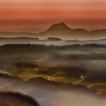 Soleil couchant sur le Livradois-Forez