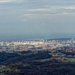 Panoramique de la ville de Belgrade, pris à la tour "Avala Tower".