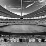 Le grand stade de Durban qui a été un des plus grands de la Coupe du Monde de foot 2010, qui se déroulait en Afrique du Sud.